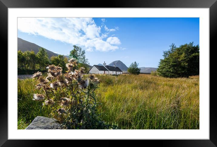 Majestic Blackrock Cottage and Buachaille Etive Mo Framed Mounted Print by Alan Tunnicliffe