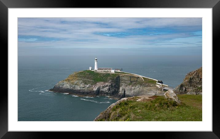 Majestic South Stack Lighthouse Framed Mounted Print by Alan Tunnicliffe