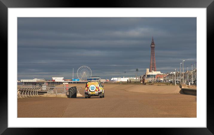 Serene Blackpool Sunrise Framed Mounted Print by Alan Tunnicliffe