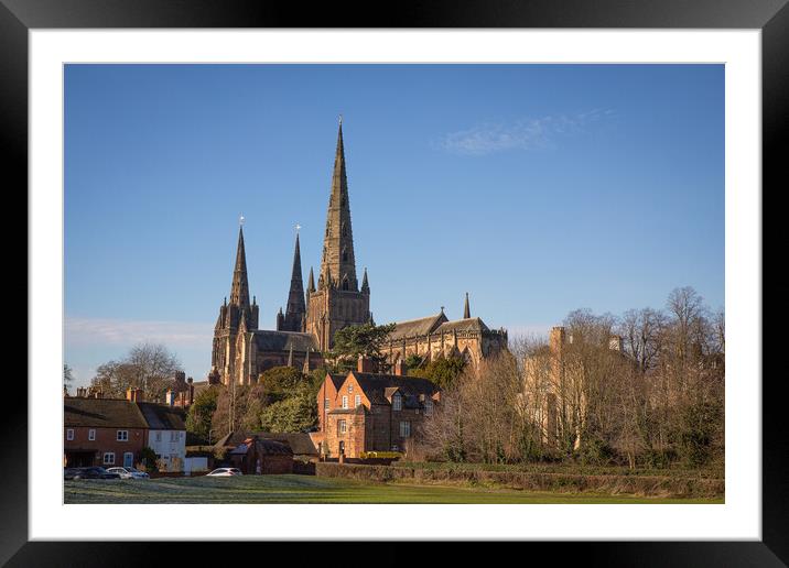 Majestic Beauty of Lichfield Cathedral Framed Mounted Print by Alan Tunnicliffe