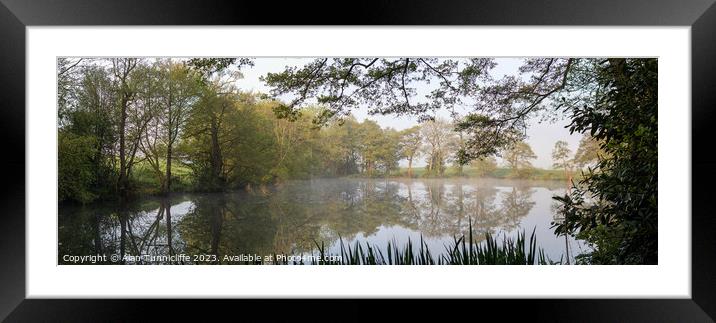 reflection in pool Framed Mounted Print by Alan Tunnicliffe