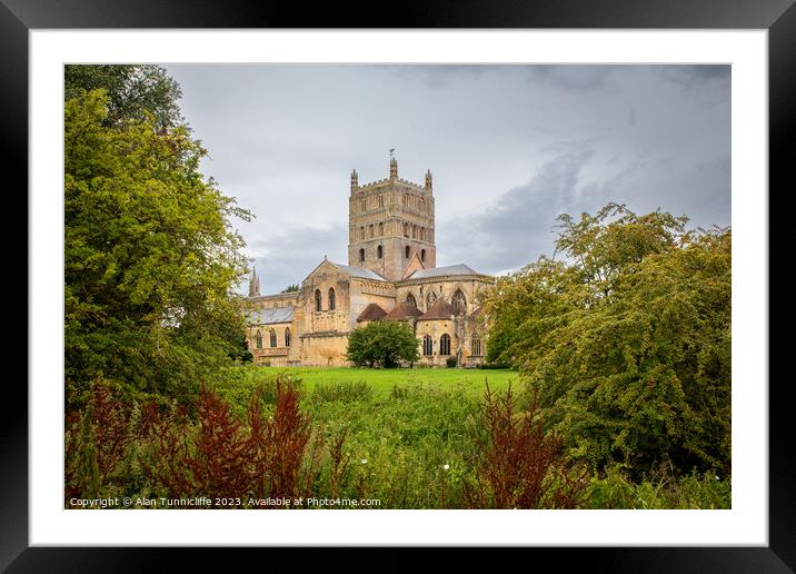 Tewkesbury abbey Framed Mounted Print by Alan Tunnicliffe