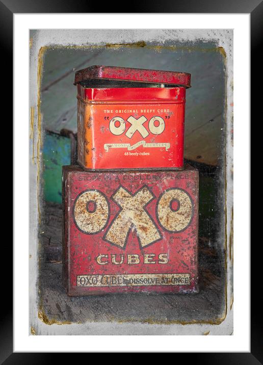 oxo tins Framed Mounted Print by Alan Tunnicliffe