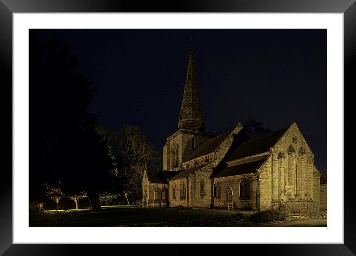 A Heavenly Glow at St Andrews Church Framed Mounted Print by Alan Tunnicliffe