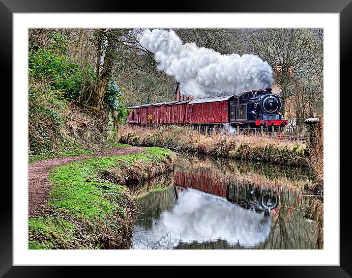 reflections of a Majestic steam locomotive Framed Mounted Print by Alan Tunnicliffe