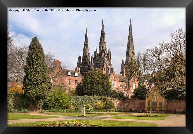 lichfield cathedral Framed Print by Alan Tunnicliffe
