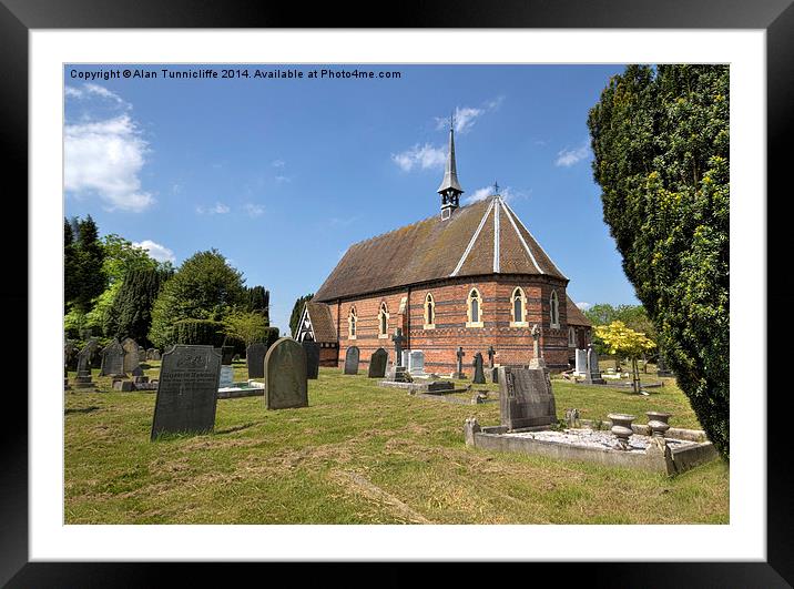 Village Church Framed Mounted Print by Alan Tunnicliffe