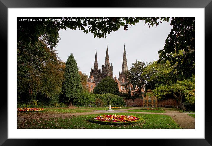  Memorial Garden at Lichfield Framed Mounted Print by Alan Tunnicliffe