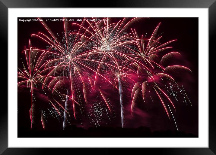  Fireworks Framed Mounted Print by Alan Tunnicliffe