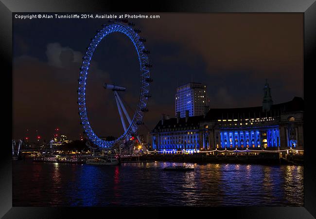  The eye at night Framed Print by Alan Tunnicliffe