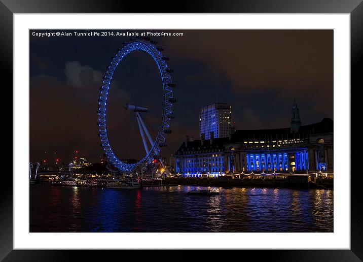  The eye at night Framed Mounted Print by Alan Tunnicliffe
