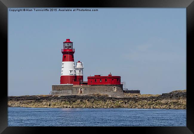  Longstone Lighthouse Framed Print by Alan Tunnicliffe