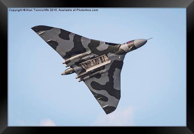  Avro Vulcan Bomber XH558 Framed Print by Alan Tunnicliffe