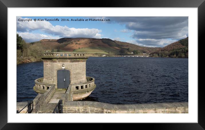 Ladybower reservoir Framed Mounted Print by Alan Tunnicliffe