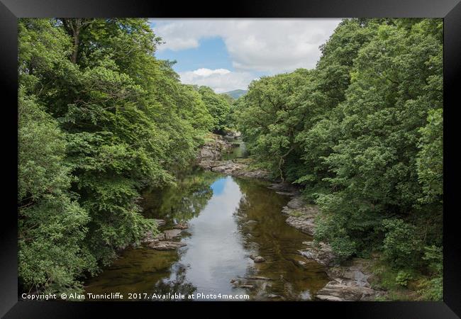 River landscape Framed Print by Alan Tunnicliffe