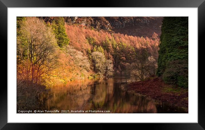 Autumn reflections Framed Mounted Print by Alan Tunnicliffe