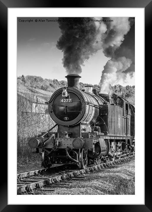 Steam train Framed Mounted Print by Alan Tunnicliffe