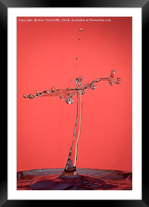 Water splash Framed Mounted Print by Alan Tunnicliffe