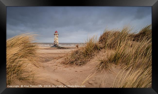 Talacre lighthouse Framed Print by Alan Tunnicliffe