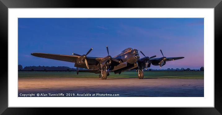 Lancaster Bomber Just jane Framed Mounted Print by Alan Tunnicliffe