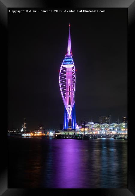 Spinnaker Tower Framed Print by Alan Tunnicliffe