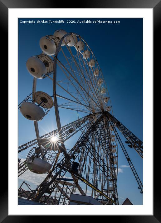 Ferris wheel Framed Mounted Print by Alan Tunnicliffe