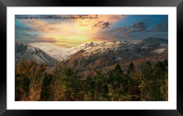 Lake district landscape Framed Mounted Print by Alan Tunnicliffe