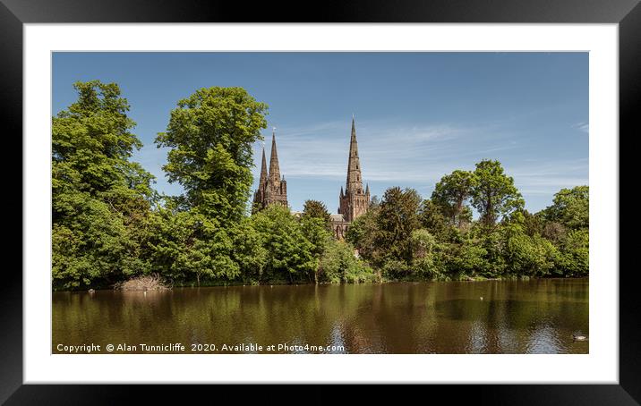 Lichfield cathedral Framed Mounted Print by Alan Tunnicliffe