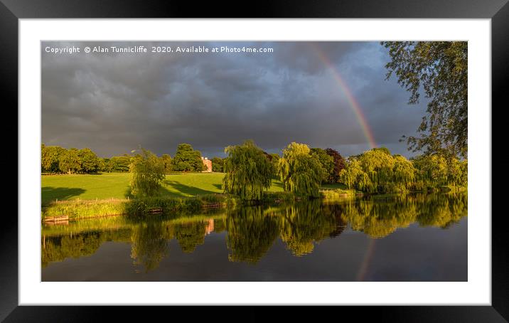 sunlight and rainbow Framed Mounted Print by Alan Tunnicliffe