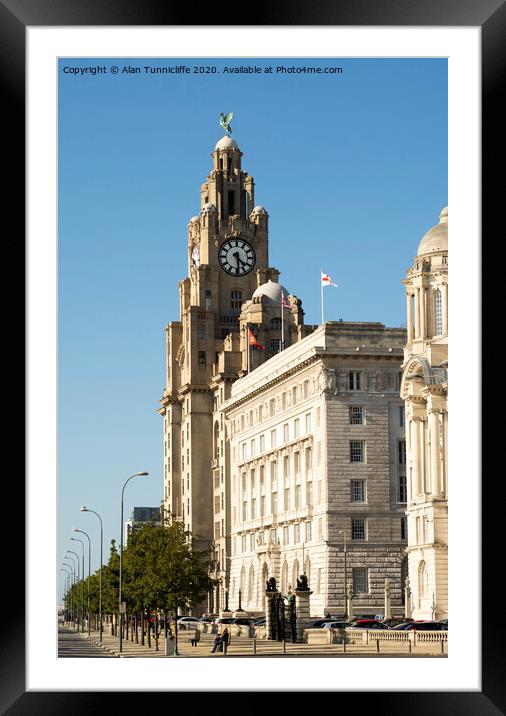 Majestic Liver Bird Clock Tower Framed Mounted Print by Alan Tunnicliffe