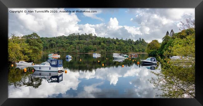 Serene Reflections of Aldochlay Bay Framed Print by Alan Tunnicliffe