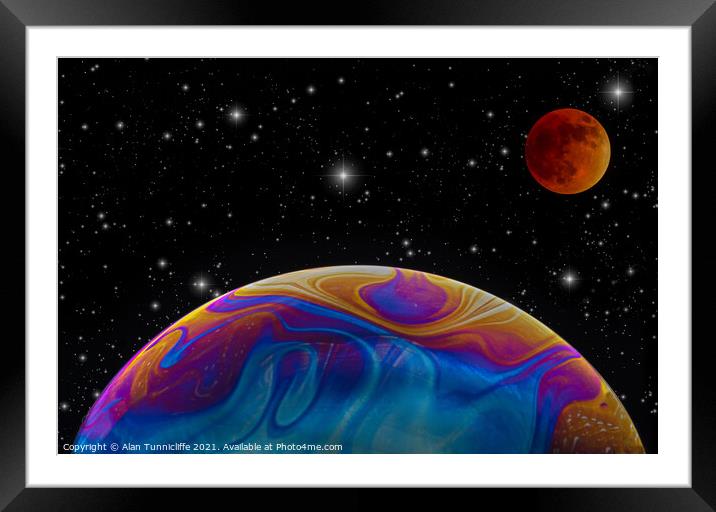 planets and stars Framed Mounted Print by Alan Tunnicliffe