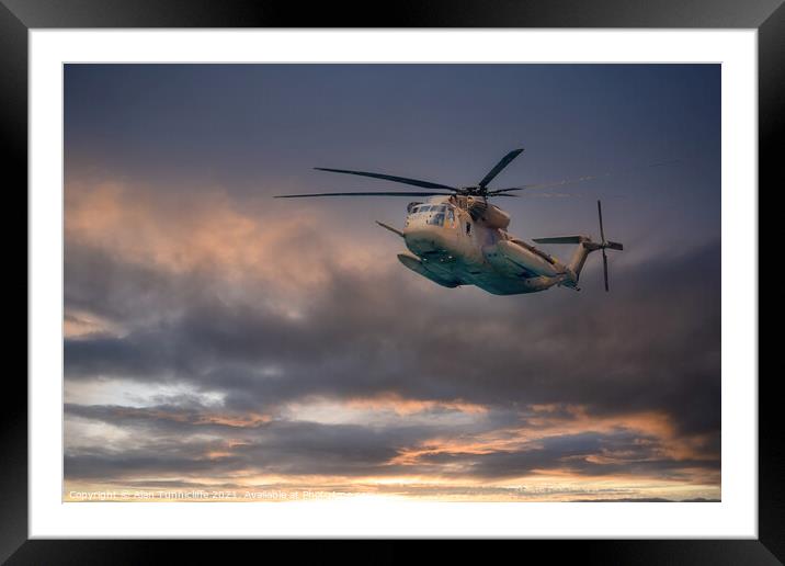 sikorsky ch-53 Framed Mounted Print by Alan Tunnicliffe