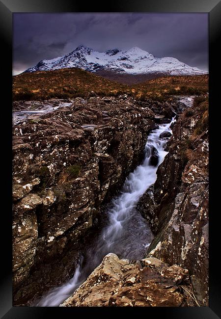 Black Cuillin, Black Sky. Framed Print by Alexander  Macaskill