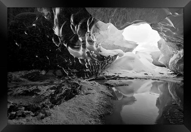 Ice cave Framed Print by David Howes