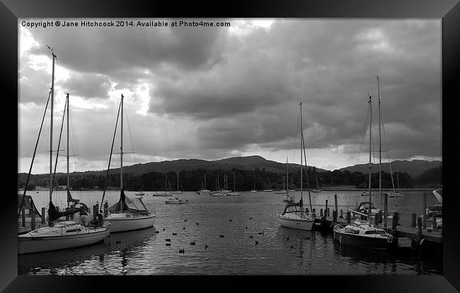 Boats on Windermere Framed Print by Jane Hitchcock