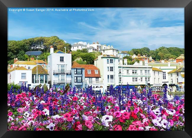 Colourful Hastings Framed Print by Susan Sanger