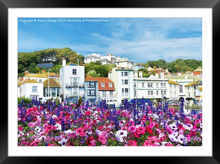 Colourful Hastings Framed Mounted Print by Susan Sanger