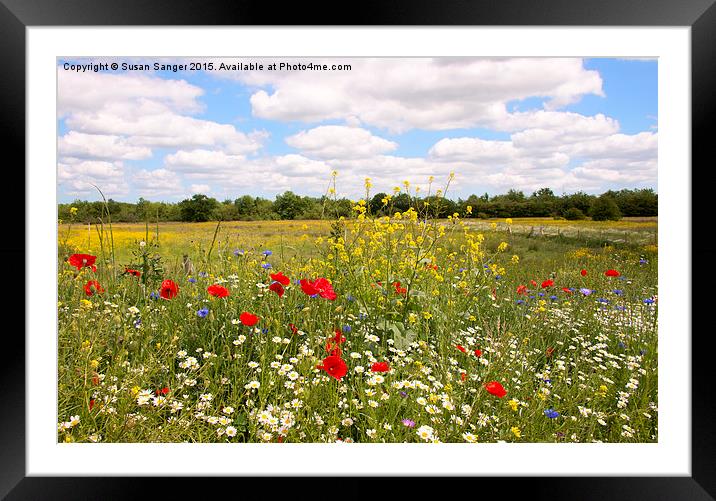 Kent countryside meadow Framed Mounted Print by Susan Sanger