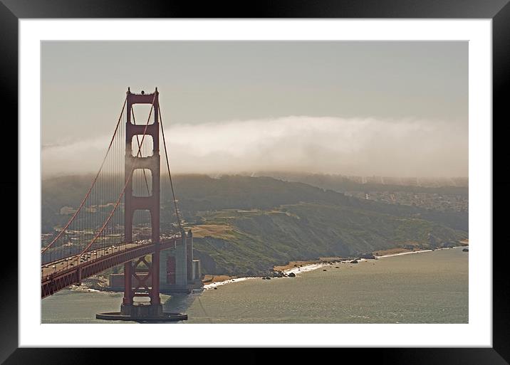 Golden Gate Landscape Framed Mounted Print by Jean Booth