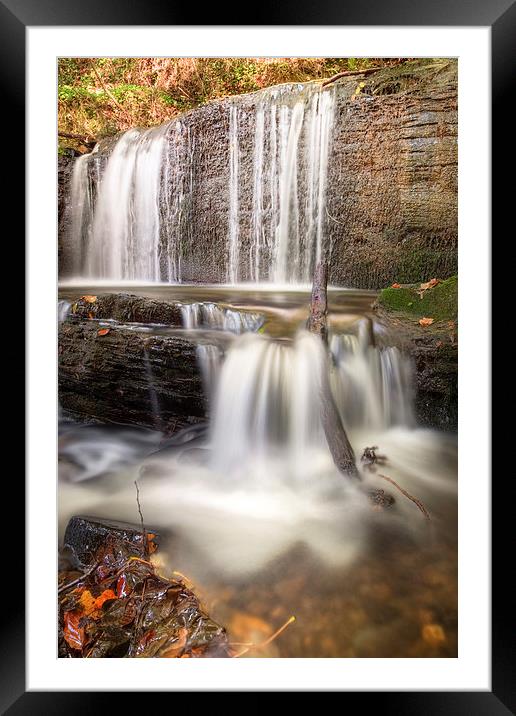 Stepped Waterfall Autumn Colours Framed Mounted Print by Christine Smart