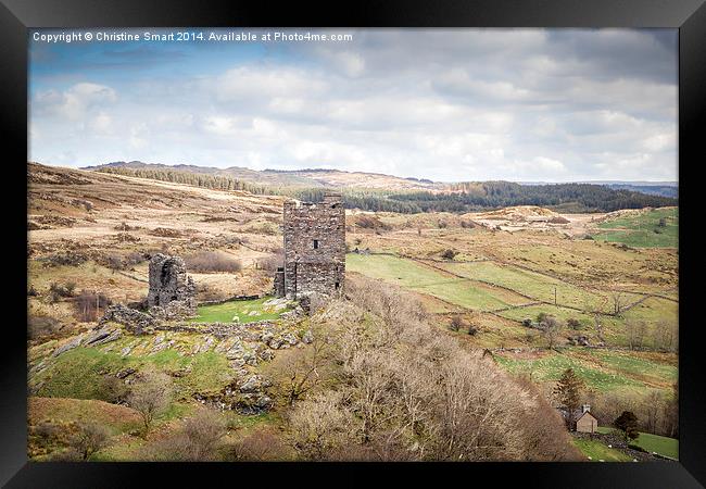 Dolwyddelan Castle a Countryside Vista Framed Print by Christine Smart