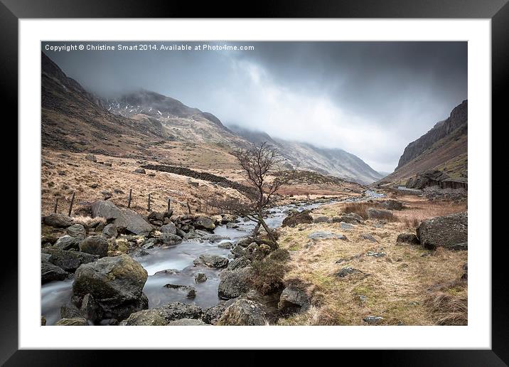  Afon Nant Peris, Snowdonia Framed Mounted Print by Christine Smart