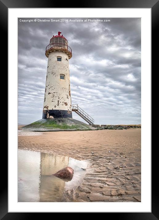  Point of Ayr Lighthouse 2 Framed Mounted Print by Christine Smart