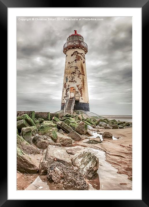  Point of Ayr Lighthouse Framed Mounted Print by Christine Smart
