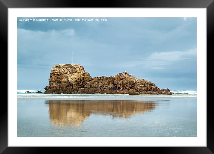  Chapel Rock, Cornwall Framed Mounted Print by Christine Smart