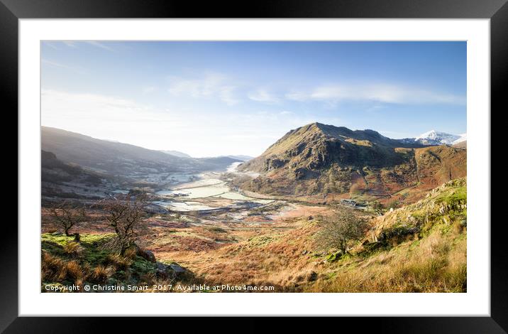 Nant Gwynant Valley, Frosty Morning Framed Mounted Print by Christine Smart
