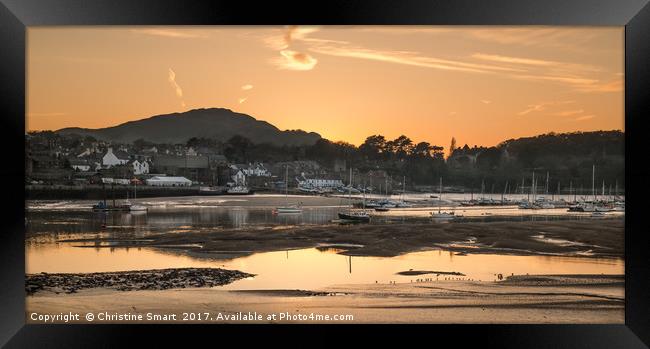 Conwy Harbour Sunset Framed Print by Christine Smart