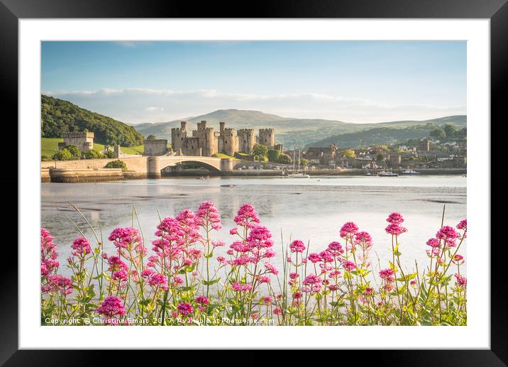 Conwy Castle, A Splash of Colour Framed Mounted Print by Christine Smart