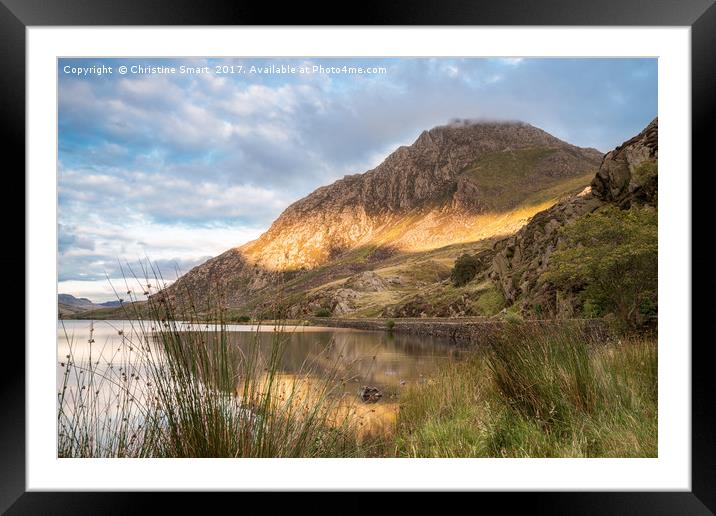 Sunkissed - Tryfan, Snowdonia National Park, Wales Framed Mounted Print by Christine Smart